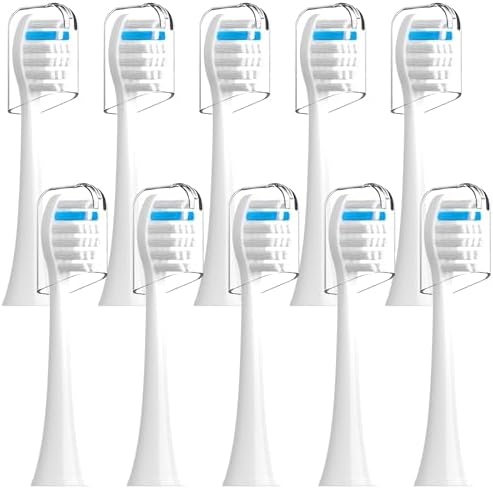 Toothbrush Heads Replacement Compatible with TAO Clean Electric Toothbrush, White, 10 Pack