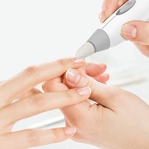 Pure Enrichment PureNails Express Cordless Manicure and Pedicure System - Portable, Battery-Powered Nail File with 5 Interchangeable Attachments, 2 Speeds and Storage Bag - Ideal for Travel & Home