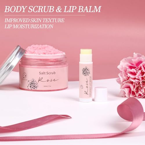 Spa Gifts for Women Bath and Body Gift Basket Mothers Day Gifts Rose Home Spa Set Self Care Gifts for Mom Sister Her Wife Birthday Gift for Women Spa Kit Care Package Thank You Gifts