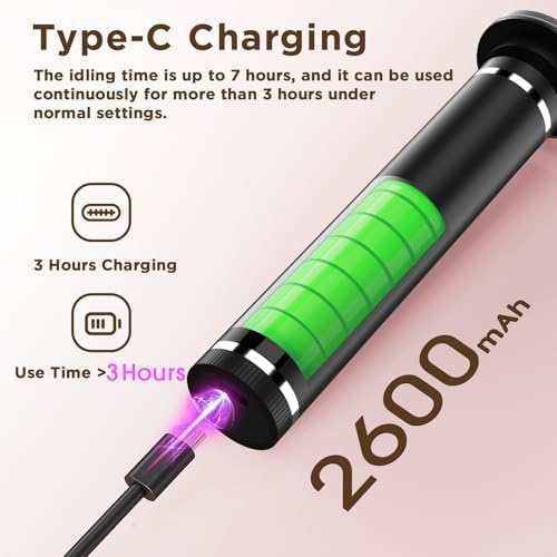 Electric Foot Callus Remover with 2600mAh Battery, Brushless Callus Remover for Feet with Nano-Glass Head & 60 Pcs Sandpaper Discs, Electric Foot File with 3 Adjustable Speeds, Gifts for Women