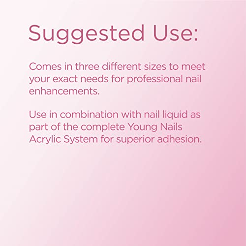 Young Nails Acrylic Core Powder - Self-Leveling Acrylic Nail Powder, Clear Nude Pink White Acrylic Powder for Nail Extenstion, Professional Grade, Superior Adhesion, Color - Clear, 45g