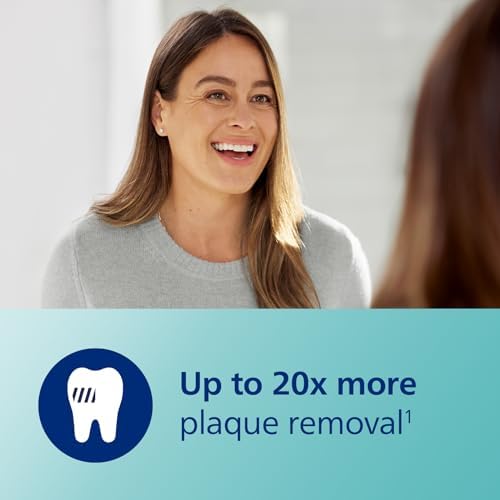 Philips Sonicare DiamondClean Smart 9700 Electric Toothbrush, Sonic Toothbrush with App, Pressure Sensor, Brush Head Detection, 5 Brushing Modes and 3 Intensity Levels, Lunar Blue, Model HX9957/71