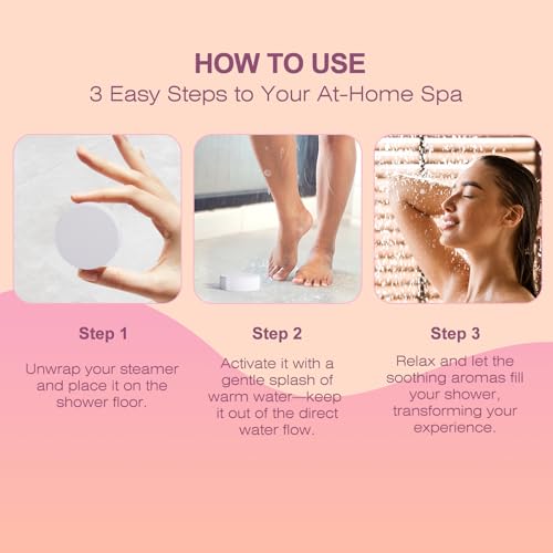Shower Steamers Variety Pack – 8 Aromatherapy Shower Bombs with Essential Oils – Lavender, Eucalyptus, Citrus, Rose & Jasmine – Spa Gift for Women, Men, Mom, Dad – Individually Wrapped Tablets