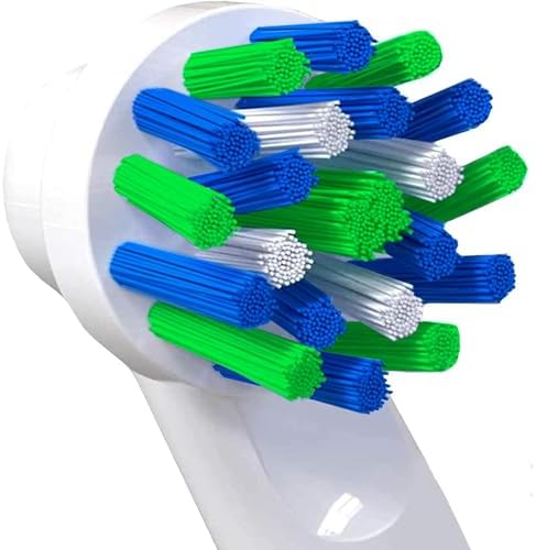 Replacement Brush Heads for Oral B- Pack of 20 Cross Generic Electric Toothbrush Heads for Oralb Braun- Crossact Toothbrushes Compatible with Most Oral-B Bases- Quality Action Bristles