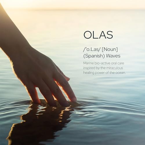 Olas Alcohol Free Mouthwash & Oral Rinse - Marine Bio-Active Mouth Rinse with Essential Oils & Antioxidants for a Healthy Oral Microbiome - Fluoride Free Natural Mouthwash (3 Count, 1 Fl Oz Each)