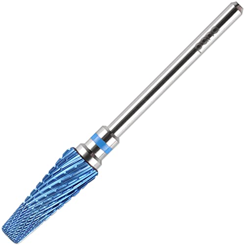 PANA 5-in-1 Pro Upgraded Multi-Function Drill Bit 3/32" Shank Size - (Blue, 2X Coarse to 2X Fine) - Mix Size Tungsten Drill Bit Fast Remove Acrylic Hard Gel Nail for Manicure Pedicure