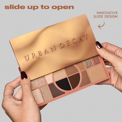 URBAN DECAY Naked Shaped Eyeshadow Palette - Multi-Use Warm-Toned Neutral Eye & Face Palette, 14 Crease-Resistant & Transfer-Resistant Shades, Up to 16 HR Wear, Sculpting Creams, Defining Powders