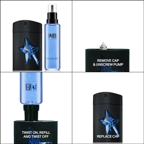 Mugler A*Men - Eau de Toilette - Mens Cologne - Woody & Ambery - With Patchouli & Coffee Extract - Long Lasting Fragrance