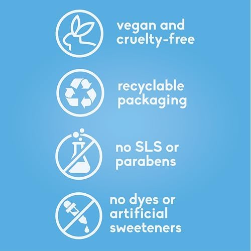 The Humble Co. Natural Whitening Toothpaste - Peppermint, Fluoride Free, Fresh Breath, Plaque Removal, Vegan & Cruelty Free, Non-Toxic SLS Free (5.5 oz, 2pk)
