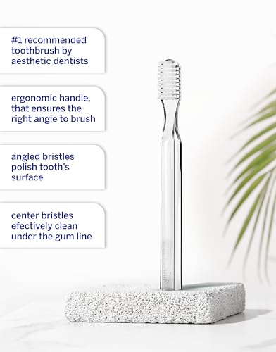 Supersmile New Generation Toothbrush w/Patented 45° Soft Nylon Bristles - Whitening Tooth Brush w/Ergonomic Handle Guarantees ADA Recommended Brushing Angle for Adults & Children
