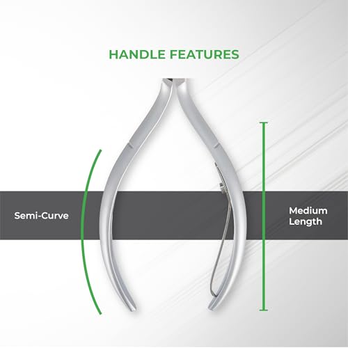 NGHIA Cuticle Nipper - D-01 (Stainless Steel) | Premium Quality for Nail Care | Durable and Sharp | Ergonomic Design | Grey Plated | Ideal for Salons and Home Use