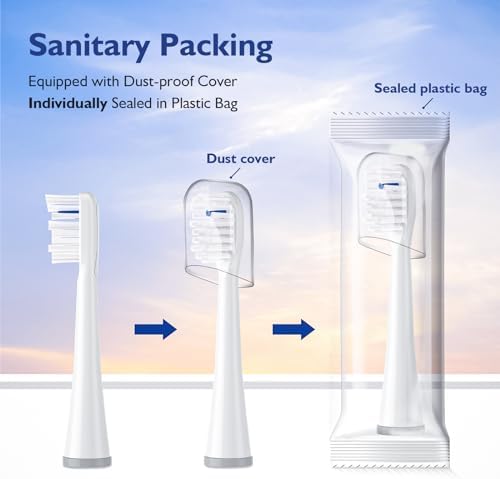 Toothbrush Replacement Heads for Sonic Fusion and Sonic Fusion 2.0, Sonic Fusion Professional and Sonic Fusion 2.0 Professional, SF-01, SF-02, SF-03 and SF-04 (White, 3Packs)