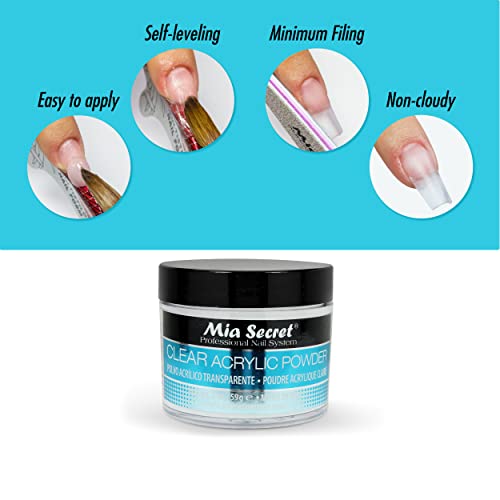 Mia Secret Clear Acrylic Powder (2oz)