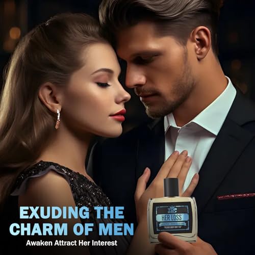 Top Shelf Her Loss Cologne for Men (Pheromone Enhanced) - 1.7 Fl Oz Long Lasting Perfume Her Loss Para Hombre, Natural Herbal Scent-Awaken Raw Instinct, Her Loss Pheromone Cologne for Men Attract Her