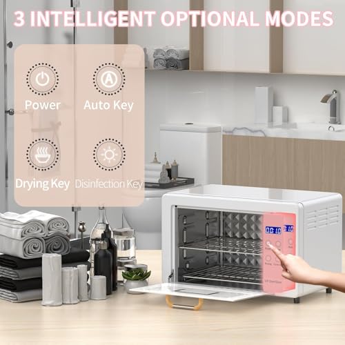 Yofuly Sterilizer for Esthetician, 10L Large Sterilizer for Nail Tools, Multi-Functional Nail Cleaner Box, Large Capacity Cleaning Cabinet for Home Use, Barbers, Beauty Salons, and Spas
