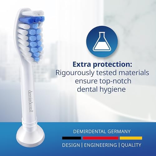 Toothbrush Heads Sensitive Compatible with Philips Sonicare Toothbrush Heads - Soft Replacement Heads for Sensitive Gums and Teeth - Gentle Brush Heads - White 8 Pack