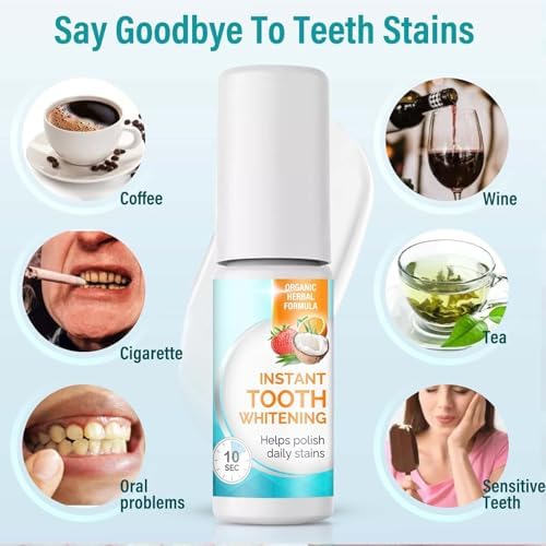 Tooth Paint, Instant Teeth Whitening Paint, Gentle & Safe White Paint for Teeth, Portable & Simple, Long-Lasting, Get Confident Smile at Home