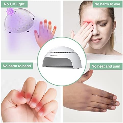 TOUCHBeauty Nail Dryer for Kids Teens Beginners: LED Fan & Light, Safe, Battery Powered, Non-Hands Tanned Version (TB-2130)