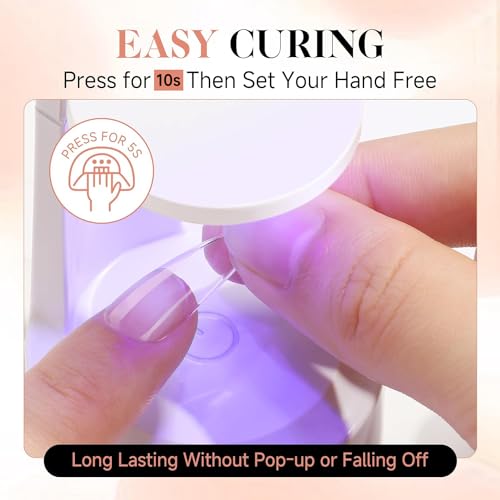 UNA GELLA Gel Nail Glue 80g Super Strong U V Solid Soft Gel Lamp Curing Needed Nail Glue 40g*2 for Acrylic Nail Tips for Fake Acrylic Press On Nails Extension Soak Off