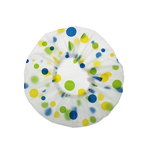 LJY 13 Pieces Assorted Shower Caps Elastic Waterproof Plastic Bathing Salon Hair Cap Lady Salon Hat