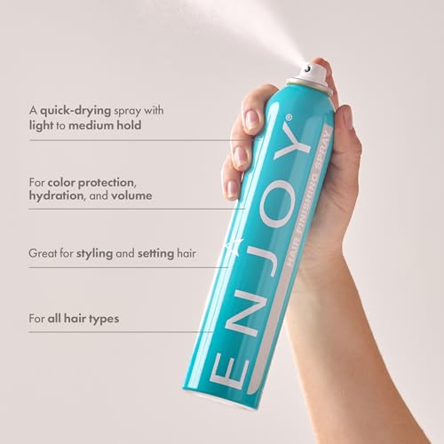 Enjoy Hair Finishing Spray, Quick Drying, Firm & Flexible Hold for Volume and Shine (10 oz)