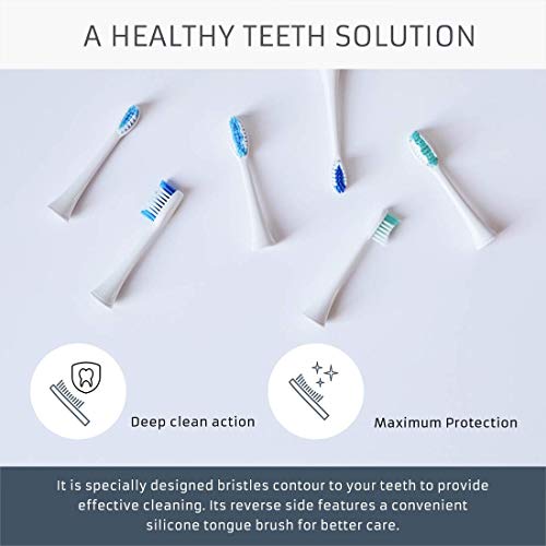 Elements Toothbrush Heads - Compatible With Elements Sonic Toothbrush, Large, Soft Bristles, Large- Replacement Brush Heads, Large (Pack of 3)