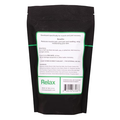 Relax Spa & Bath, Epsom Salt Aromatherapy Bath Salts, Epsom Salt Bath Soak, Dead Sea Salt for Soaking, Hot Tub Spa Aromatherapy, Bath Crystals with Vitamins & Minerals (Relief)
