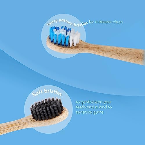 The Humble Co. Plant Based Electric Toothbrush Heads 4pk - Replacement Heads Compatible with Philips Sonicare Toothbrush, Helps Remove Plaque and Eliminate Bad Breath (Charcoal)