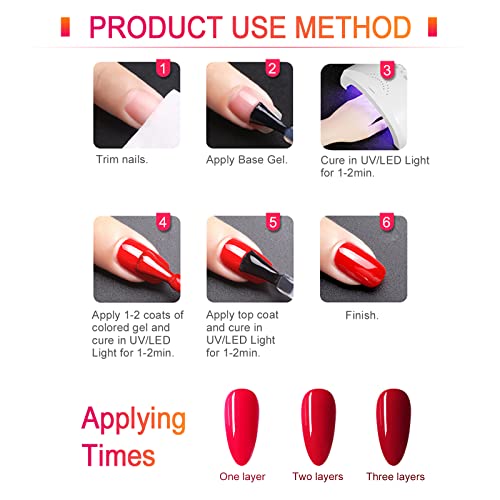 VENALISA Hema-Free Pink Gel Nail Polish Set- 6 Colors Popular Nude Pink Gel Polish Kit, Soak Off LED Nail Lamp Light Pink Gel Manicure Kit DIY at Home Salon Gifts for Women Girls