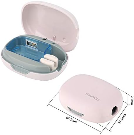 NewWay Mini Toothbrush Cover Rechargeable Travel Toothbrush Case with Holder for Houshold and Traving or Business Trip Pink