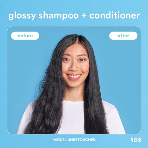 VERB Glossy Conditioner – Conditions, Detangles + Adds High Shine for Thick to Coarse Hair – Vegan, No Parabens or Harmful Sulfates
