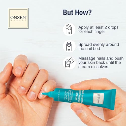 Onsen Secret Nail Reboot Duo - Treatment for Damaged Nails - Natural Nail Care & Cuticle Repair - Visible Results For Perfect Nails, Cuticle Conditioner Cream 15ml & Nail Reboot Oil 10ml