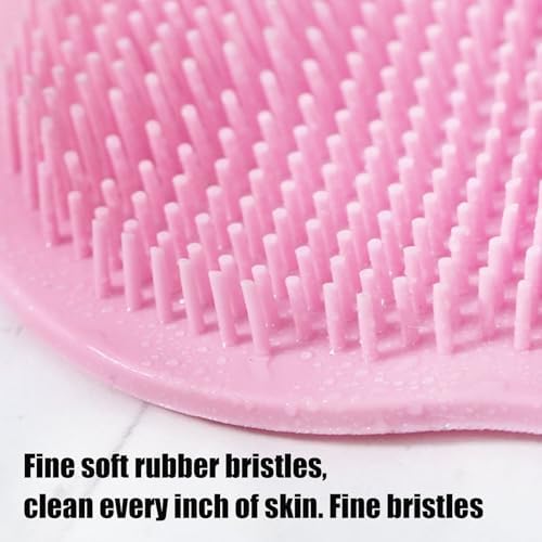 Silicone Shower Foot Scrubber Mat, 2025 New Silicone Foot Scrubber for Shower, Back Massage Pad with Suction Cups Non-Slip Exfoliating (Green,2)