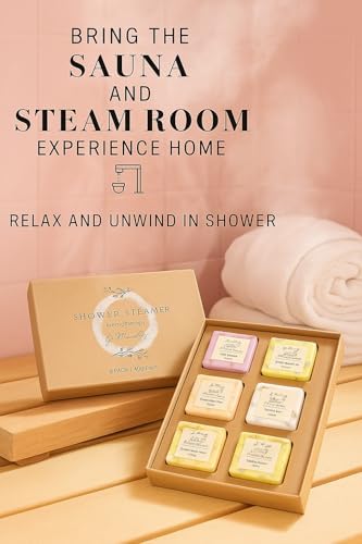 Premium Organic Shower Steamer- Shower Steamers Aromatherapy Essential Oil Infused, 6 Cubes Body Restore Shower Steamers Spa Gifts for Women, Shower Bombs