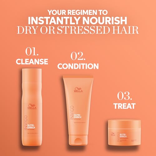 Wella Professionals Invigo Nutri-Enrich Frizz Control Cream with Goji Berry | For Dry or Stressed Hair | Deep Nourishment, Smoothness & Anti-Frizz Styling Cream | 5.07 oz