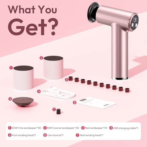 Electric Callus Remover for Feet, Rechargeable Electric Foot Callus Remover Pedicure Tool with 70pcs Sandpapers, Professional Foot File for Dead Skin, Calluses - Pink