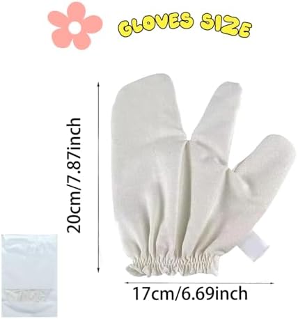 Raw Silk Garshana Gloves for Ayurvedic Dry Brushing & Body Exfoliation - Natural Massage Gloves with Elastic Wrist, Spa Bath & Home Wellness (2 PCS)