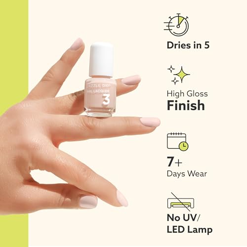 Dazzle Dry Mini Kit 4 Step System - Red Hot Chili, a bright and orangey red. Full coverage cream. (5 Piece Kit / 5 Manicures)