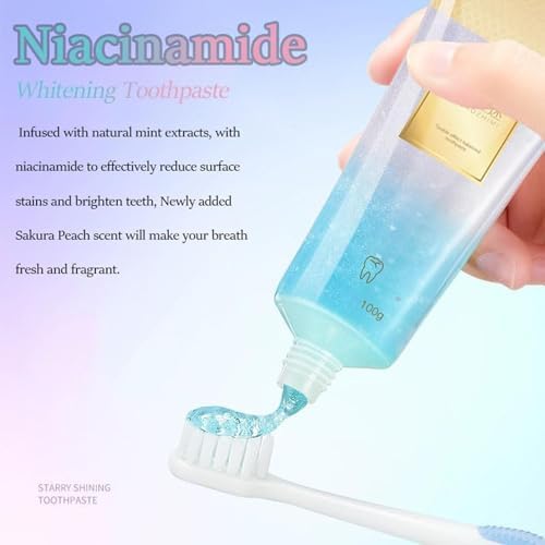 Niacinamide whitening Toothpaste - Fluoride-Free, Intensive Toothpaste Whitening for Fresh Breath, Gentle Mint (3)