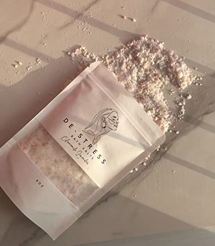 Soothing Bath Salts – 8 oz Relaxing Chamomile Lavender Soak with Epsom Salt, Himalayan Pink Salt and Sea Salt – Natural, Calming, Stress Relief and Soft Skin
