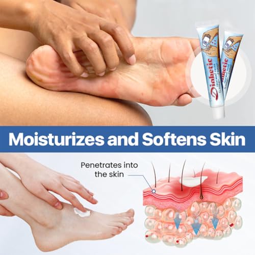 VitaGluco Diabetes Treatment Cream, Professional Diabetic Foot Cream, Diabetics Dry Skin Relief Moisturizing Cream, Natural Ingredients for Foot Care (1 Bottle)