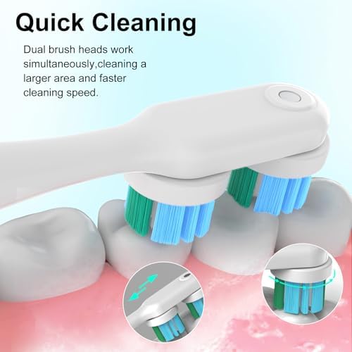 Pack of 10 Toothbrush Replacement Heads Compatible with Spinbrush Electric Toothbrush, Tooth Brush Head Refill