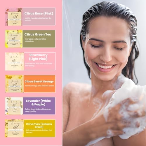 Premium Organic Shower Steamer- Shower Steamers Aromatherapy Essential Oil Infused, 6 Cubes Body Restore Shower Steamers Spa Gifts for Women, Shower Bombs