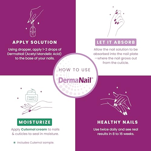 Nail Strengthener & Cuticle Cream Set - Fingernail Care Kit with Liquid Nail Strengthener & Cutemol Cream (11.5g Sample) Healthy Growth - Repair for Brittle, Damaged, Thin, & Peeling Nails