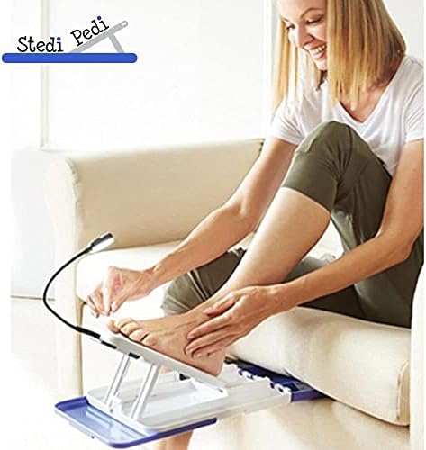 Pro - Professional Home Pedicure Kit - Pro Includes Lit Magnifier, Drying Fan, and Task Light - Paint Nails with Ease Using Pedi Assistant Tool - DIY for Women of All Ages