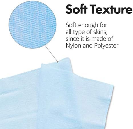 Premium Exfoliating Washcloth Towel(3 Color) Korean Loofah Bath Sponge Long Back Scrubber African Bath Sponge African Long Net for Shower/It Becomes Softer as You use.by NOPIGO