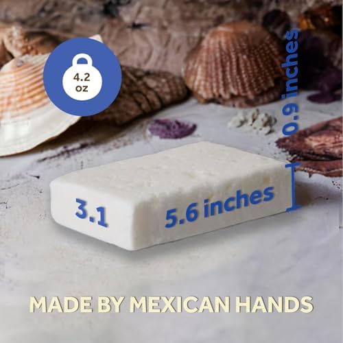 T.Taio Esponjabon Mother of Pearl Soap Sponge - Cleansing Shower Scrubber - Cleaning Bath Wash Scrub - Oil Removal - Massage & Lather Foot, Elbow, & Face - Bathroom Accessories (2-Pack)
