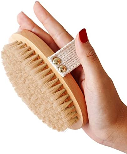 Premium Vegan Dry Brush by Zen Me, Exfoliate with Firm Cactus Bristles for Cellulite and Lymphatic, Body Scrub Brush for Vegan Skincare, with Detox eBook Gift