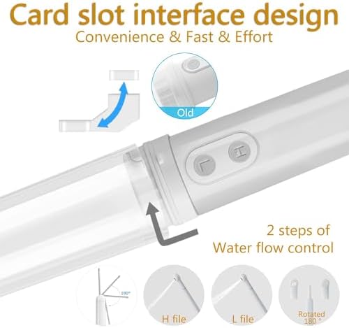 [2nd Generation] Portable Travel Bidet by GUSTYLE, IPX6 Waterproof Electric Bidet Sprayer with Automatic Decompression Film and Nozzle 180 Degree Adjustment (140ml)
