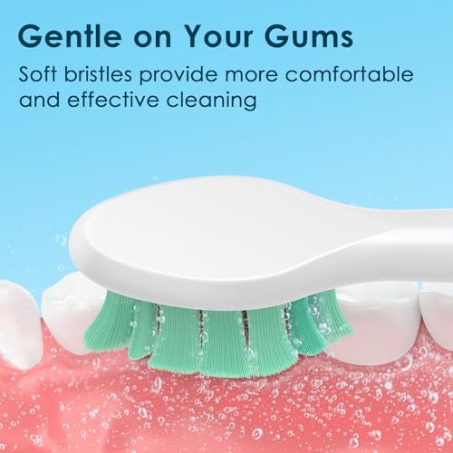 Replacement Brush Heads Compatible with Philips Sonicare Electric Toothbrush with Click-on System Medium-Soft Dupont Bristles for Optimal Plaque Remove, 12 Count
